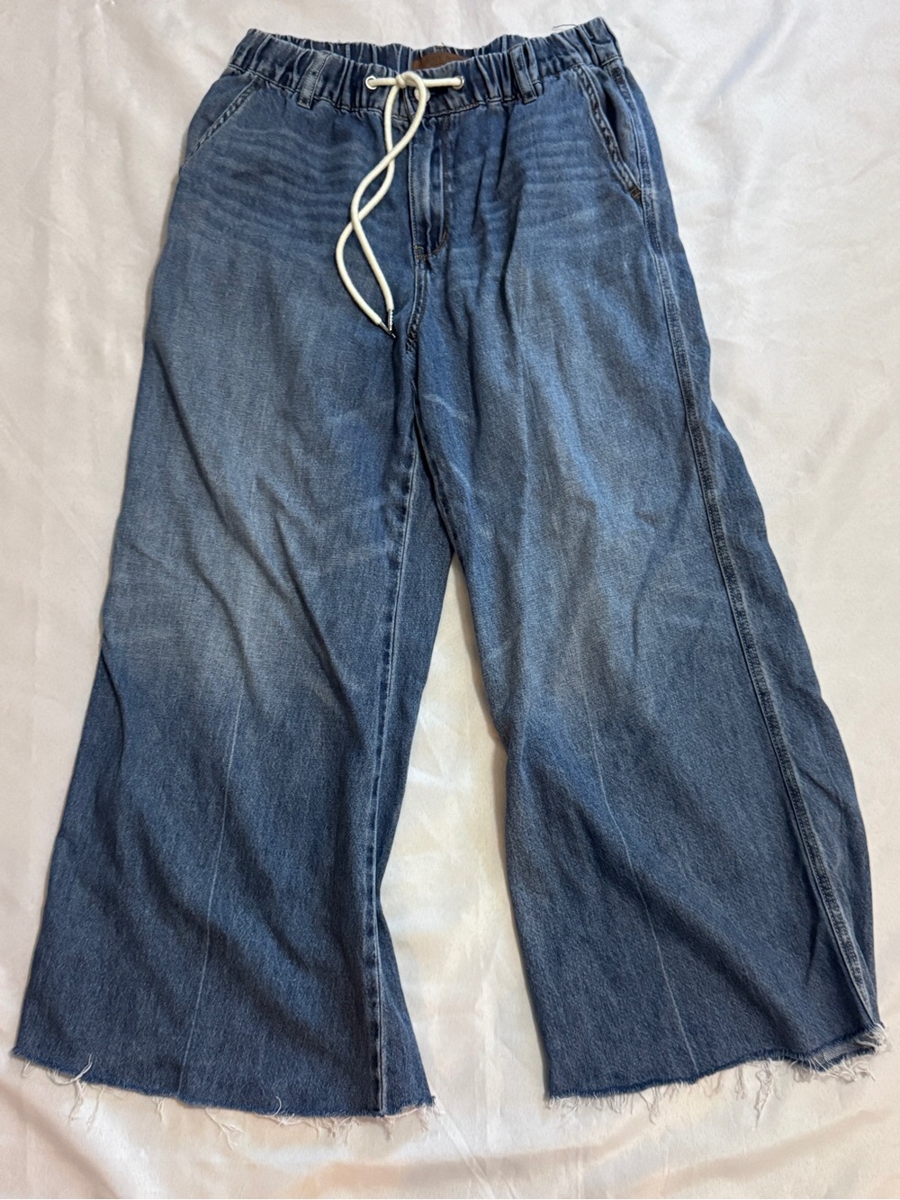 NWT Judy Blue High Waist Featherweight Drawstring Palazzo Pants Jeans 7 / 28 - Picture 5 of 9
